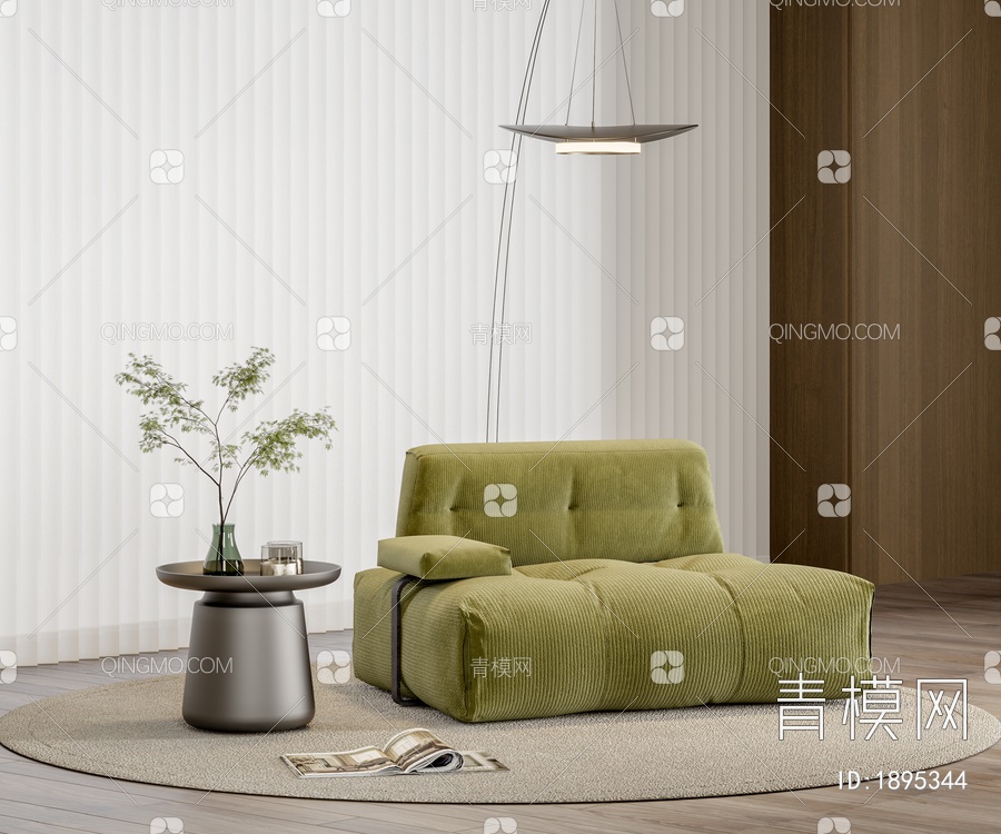 单人沙发3D模型下载【ID:1895344】
