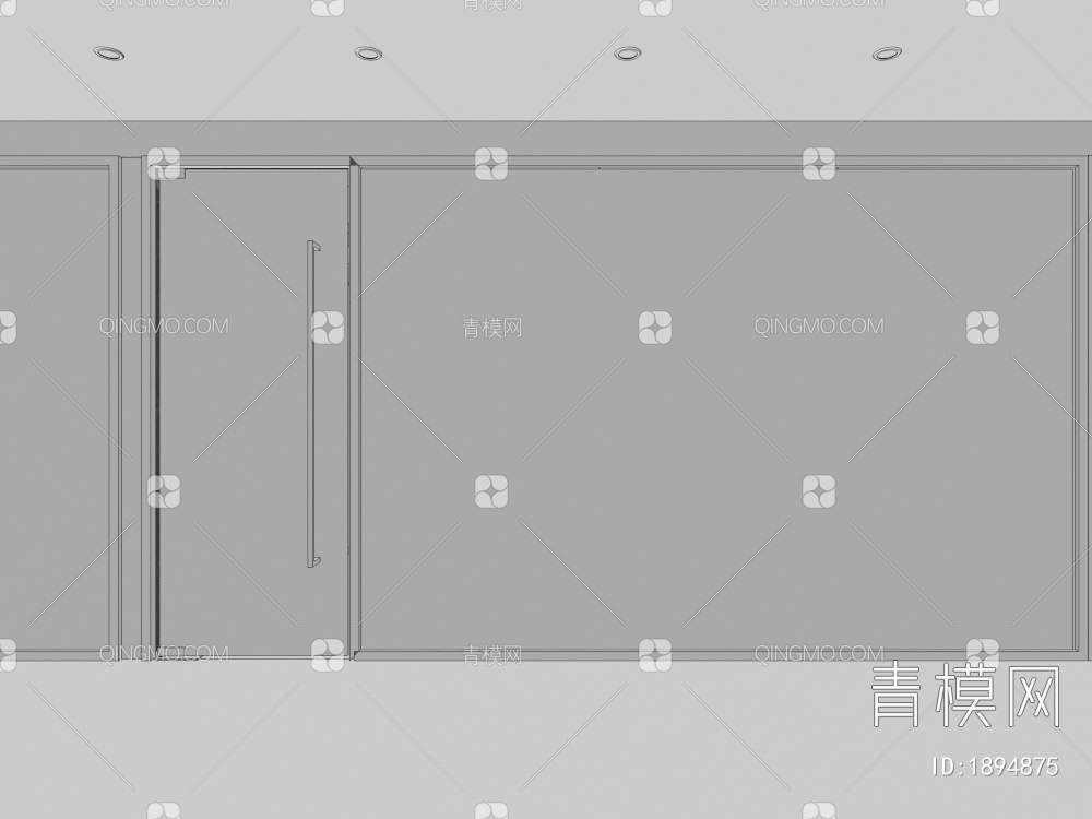 玻璃贴纸 玻璃门3D模型下载【ID:1894875】