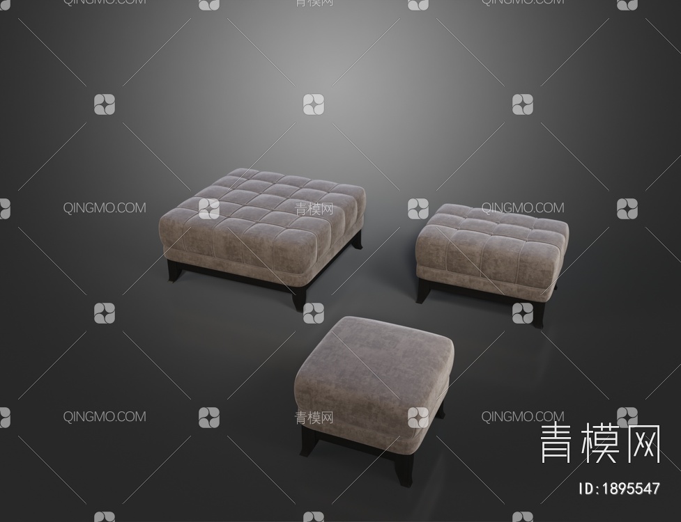 脚凳 沙发凳3D模型下载【ID:1895547】