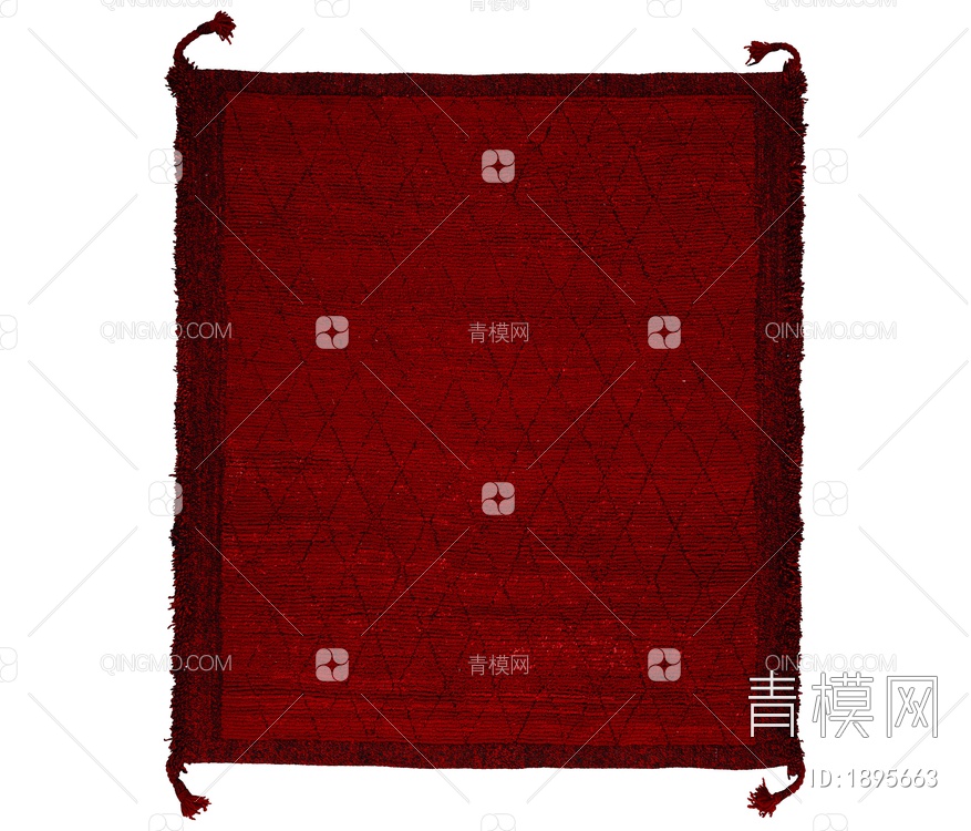 红色流苏地毯贴图下载【ID:1895663】