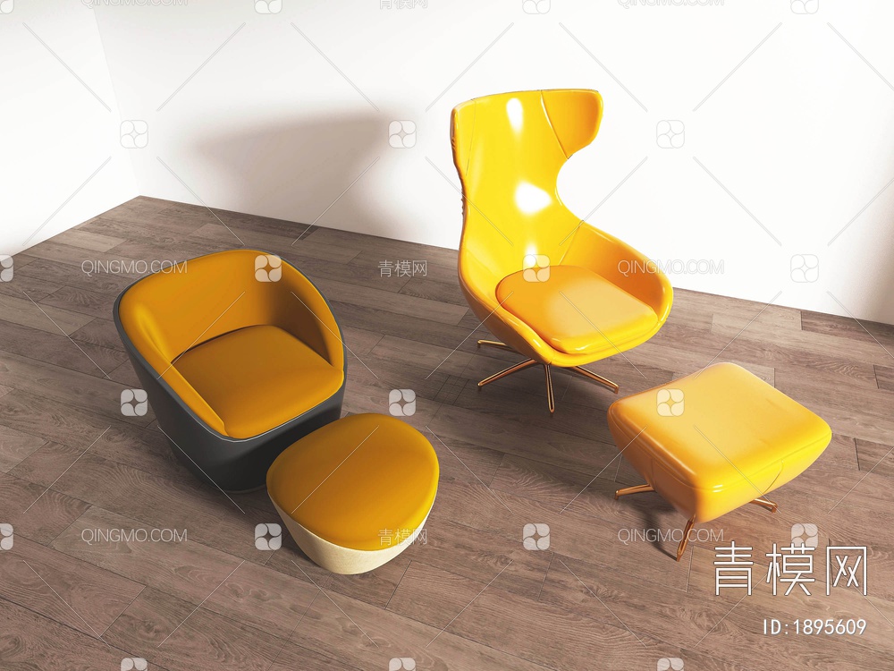 休闲椅组合3D模型下载【ID:1895609】