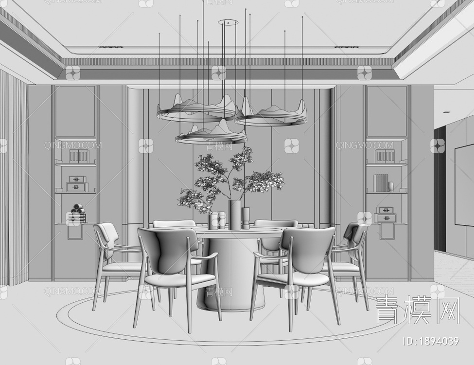 家居餐厅3D模型下载【ID:1894039】