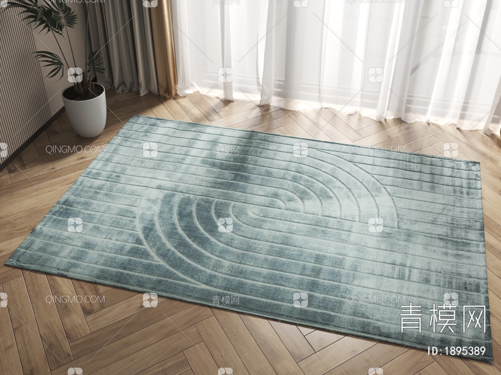 方形抽象几何地毯3D模型下载【ID:1895389】