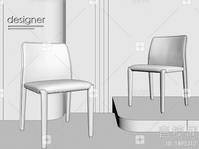 餐椅3D模型下载【ID:1895312】