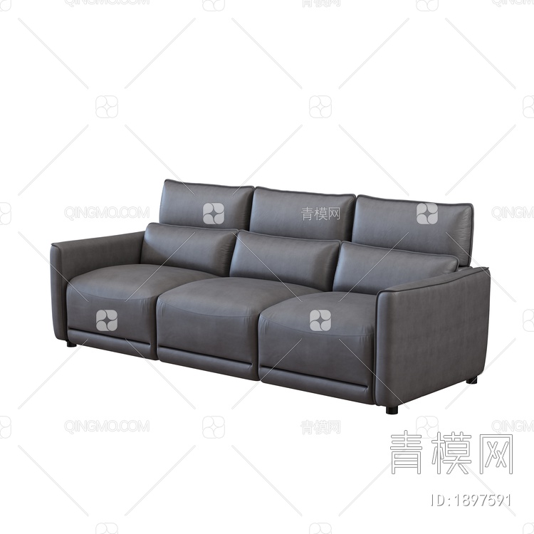 三人沙发3D模型下载【ID:1897591】
