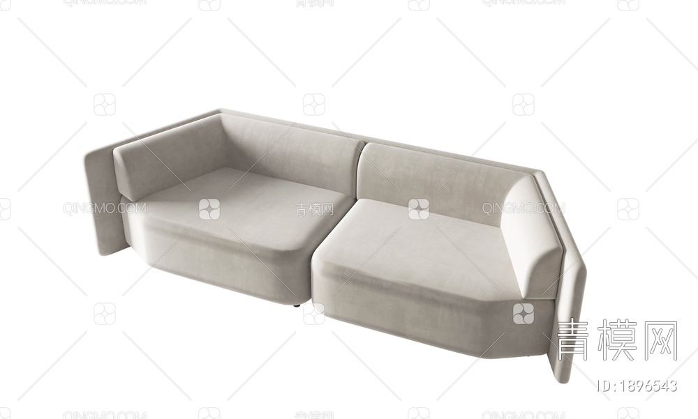 双人沙发3D模型下载【ID:1896543】