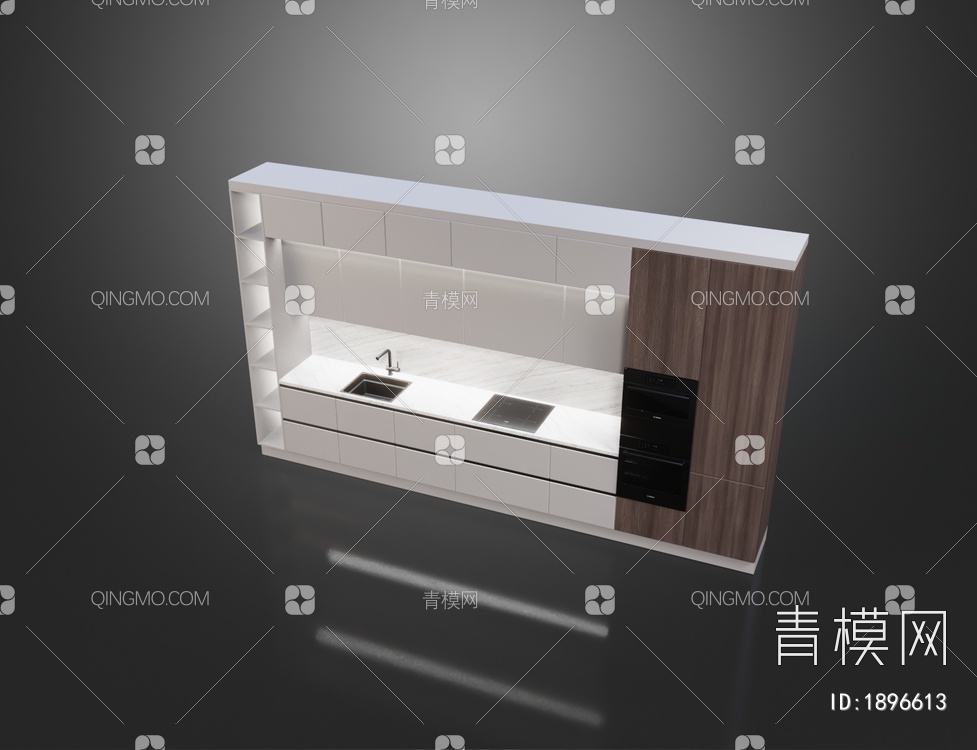 厨房橱柜3D模型下载【ID:1896613】