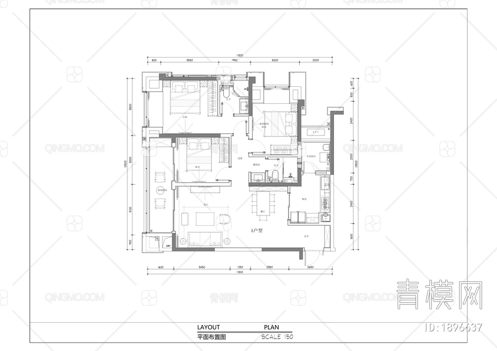 中交·中央公园（C102-1／06地块）项目（1~4号楼）室内装饰工程【ID:1896637】