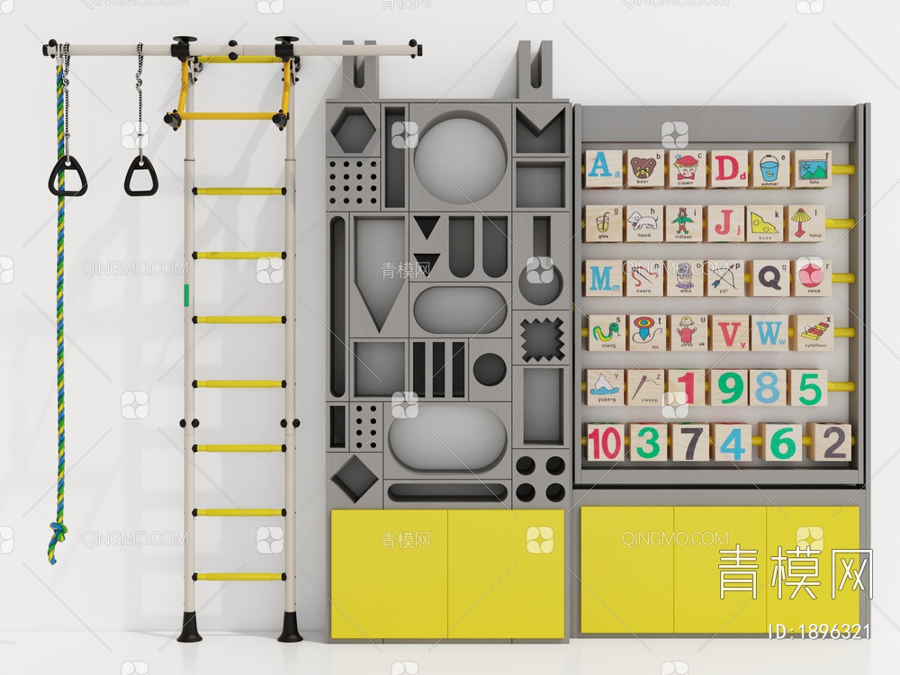 儿童玩具柜3D模型下载【ID:1896321】