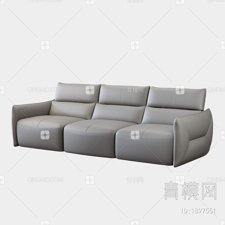 三人沙发3D模型下载【ID:1897551】