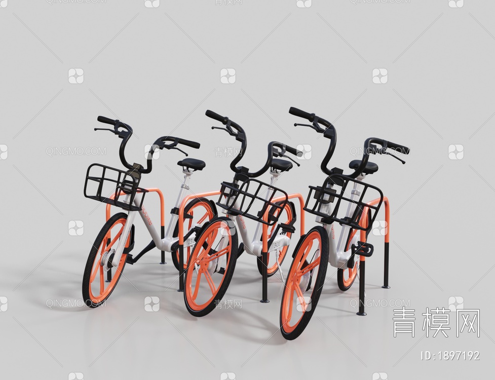 共享单车 自行车 摩拜单车3D模型下载【ID:1897192】