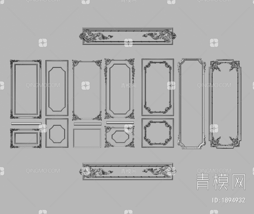 石膏线，线条，背景3D模型下载【ID:1894932】