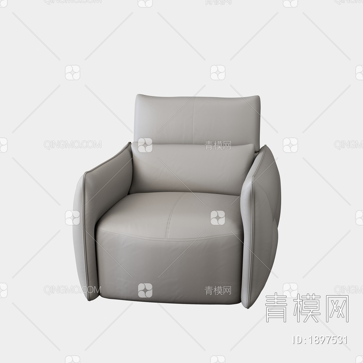 单人沙发3D模型下载【ID:1897531】