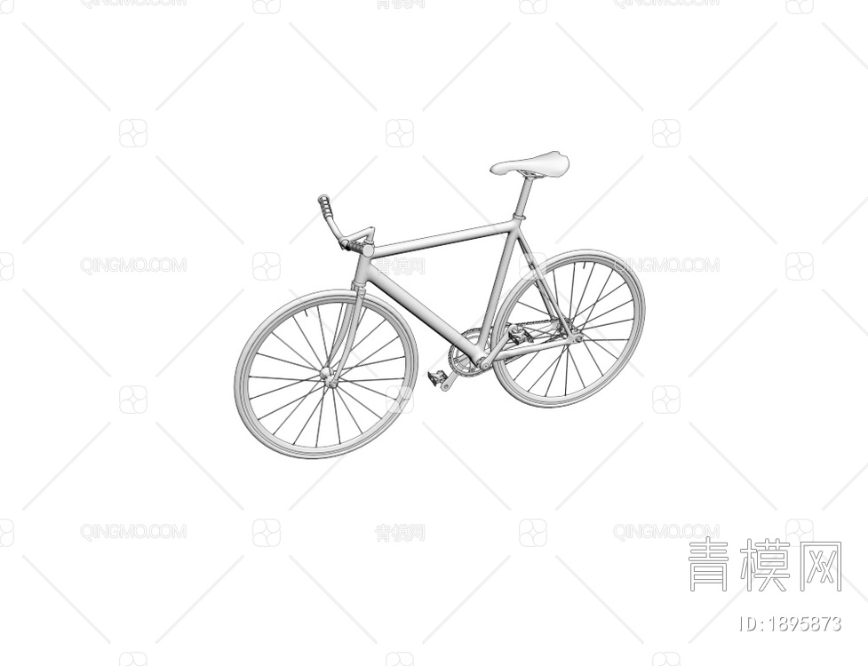 自行车  脚踏车3D模型下载【ID:1895873】