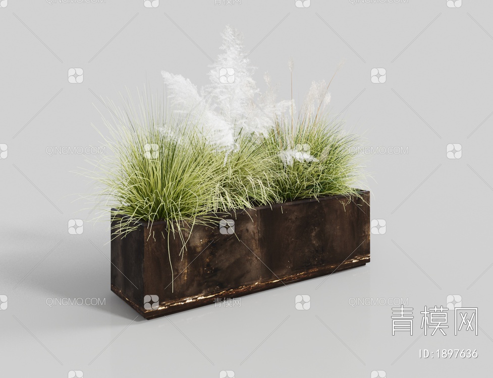 芦苇绿植盆栽3D模型下载【ID:1897636】