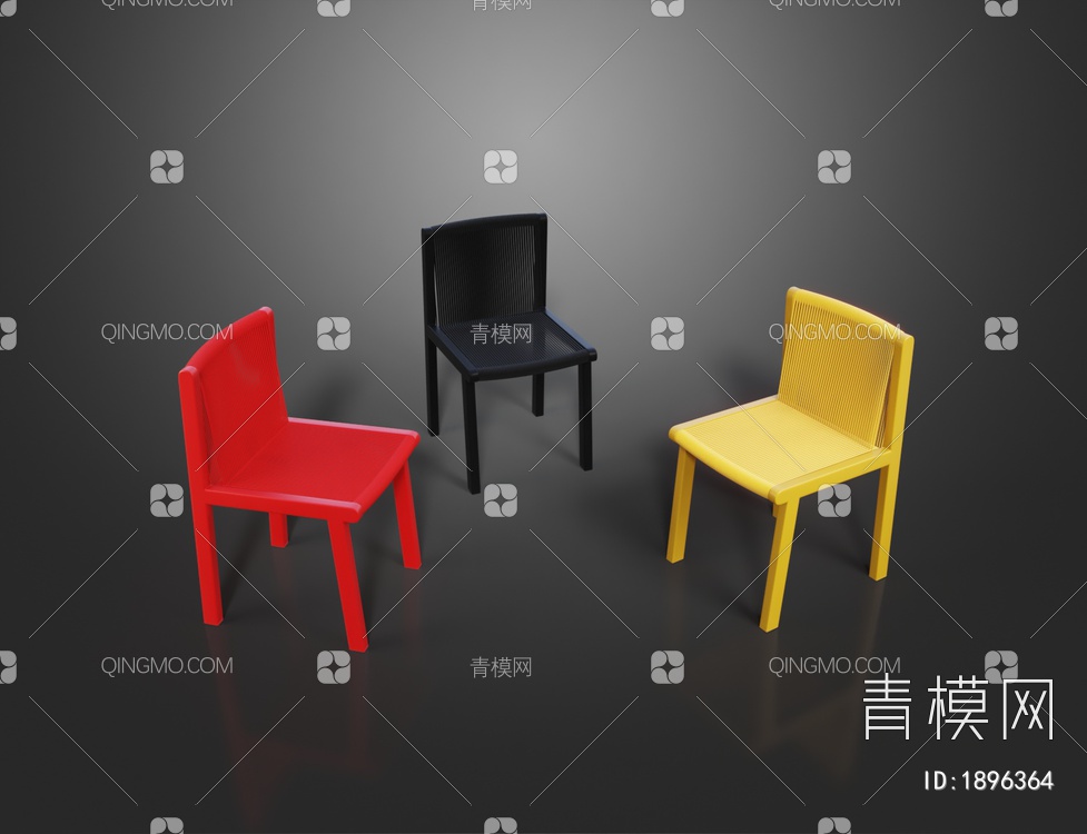 塑料休闲单椅3D模型下载【ID:1896364】