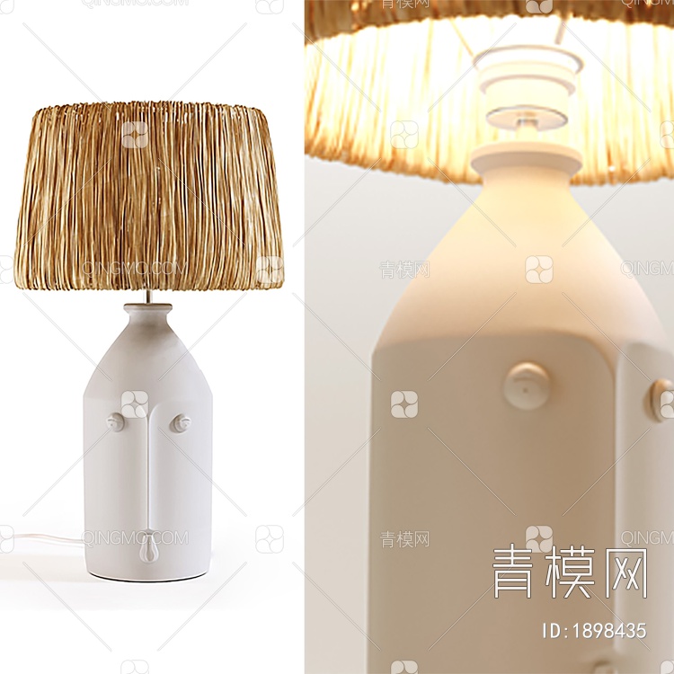 台灯，灯具，床头灯，灯具，书桌灯3D模型下载【ID:1898435】