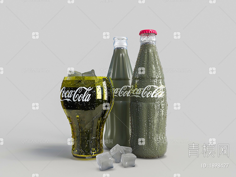 饮料 冰块 可口可乐3D模型下载【ID:1898427】