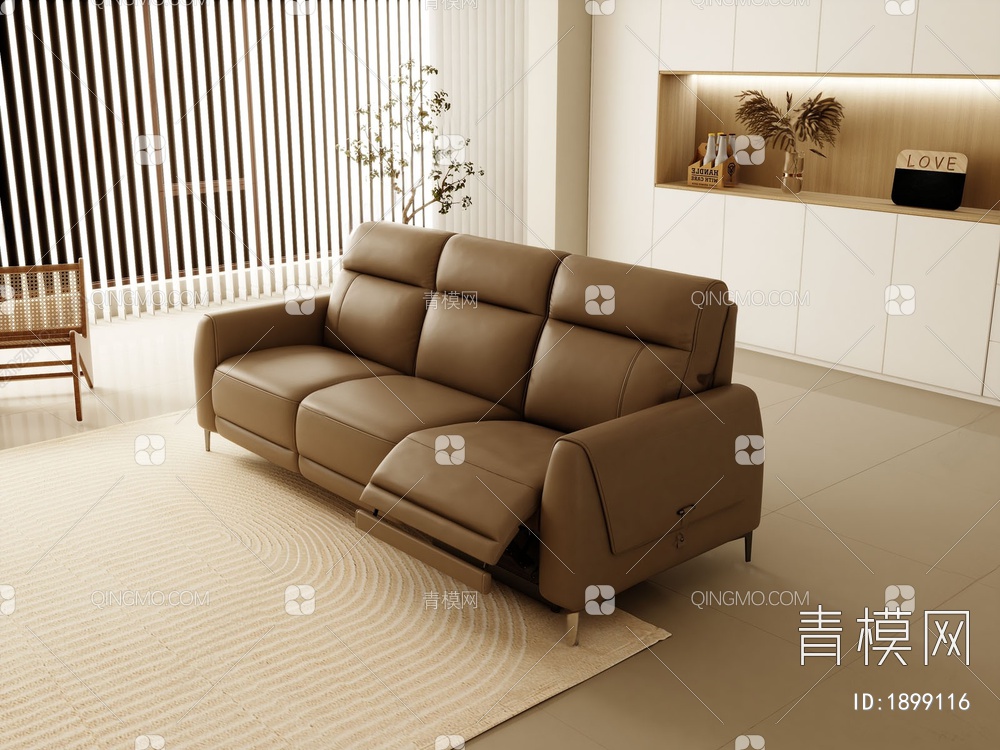 三人沙发3D模型下载【ID:1899116】