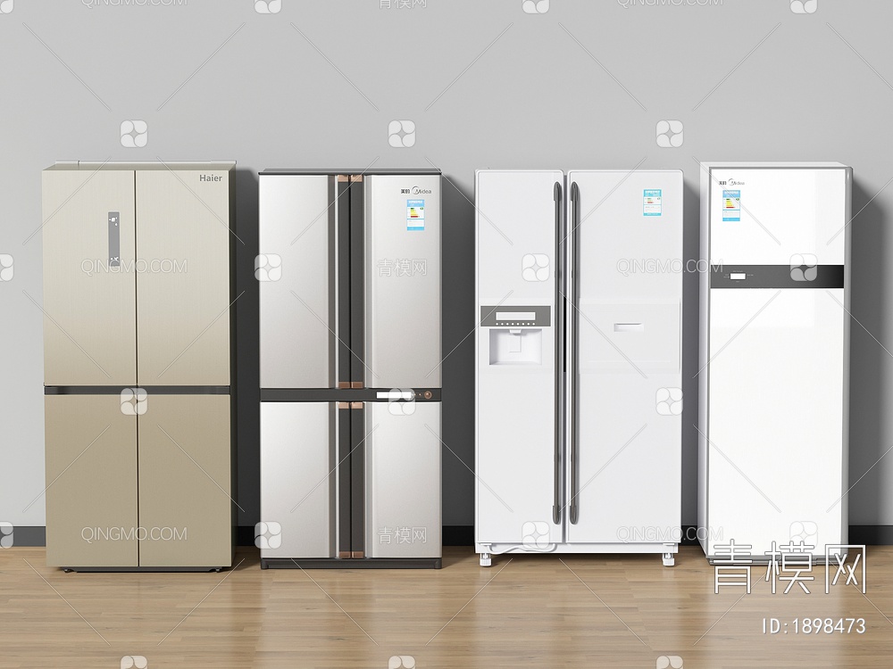 冰箱 双开门冰箱 双门冰箱 三门冰箱 智能冰箱 冰柜3D模型下载【ID:1898473】