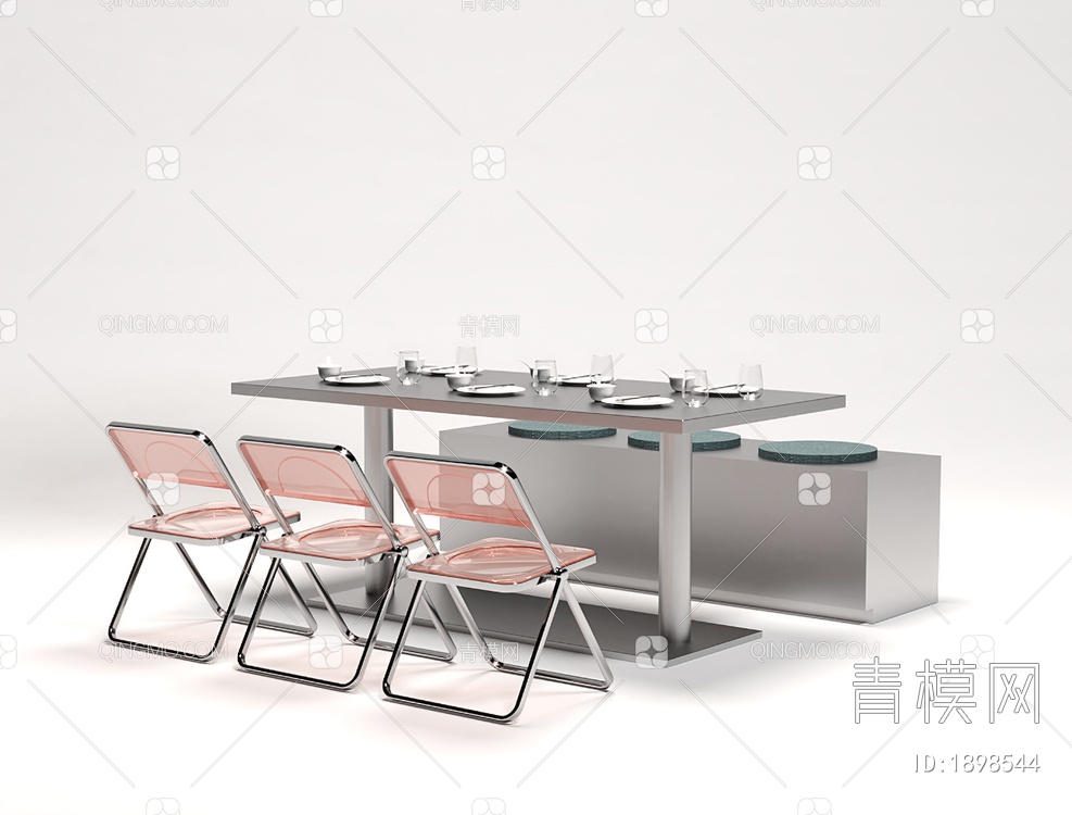 烧烤桌椅3D模型下载【ID:1898544】