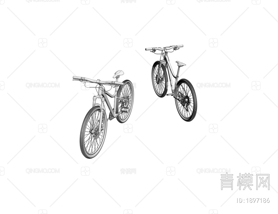 越野山地自行车3D模型下载【ID:1897186】
