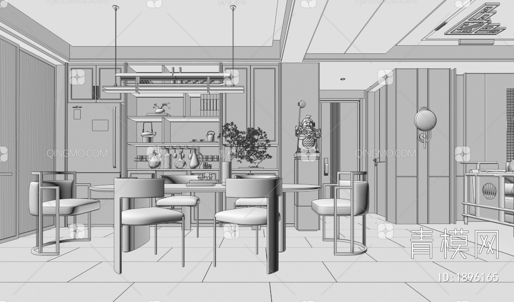 家居餐厅3D模型下载【ID:1896165】