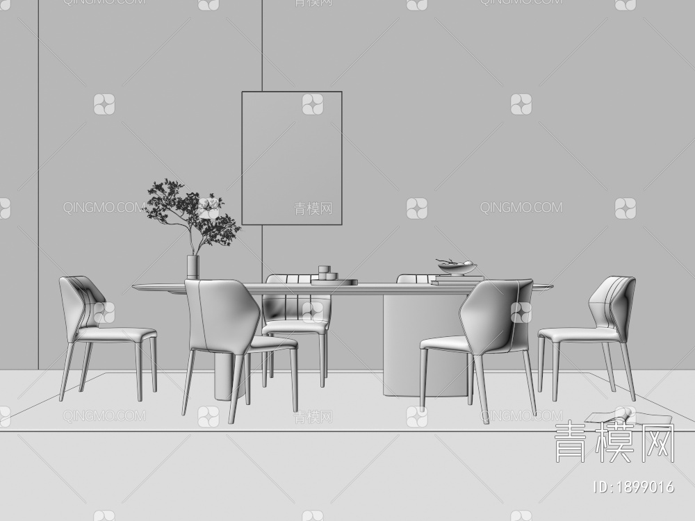 餐桌椅3D模型下载【ID:1899016】