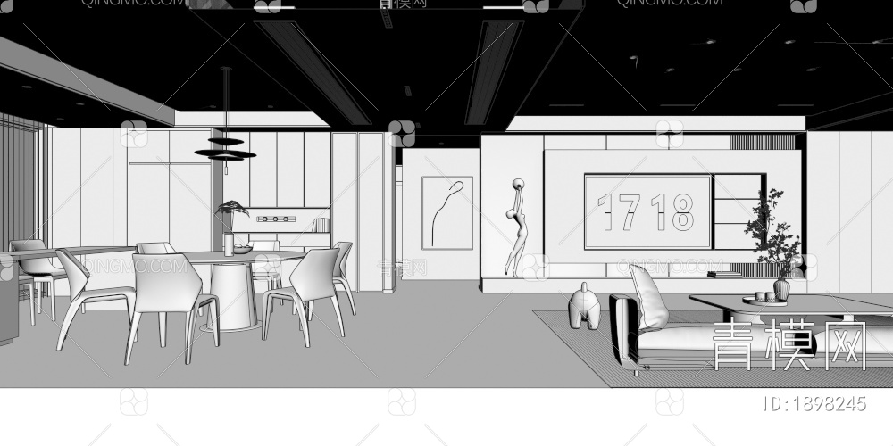 客餐厅3D模型下载【ID:1898245】