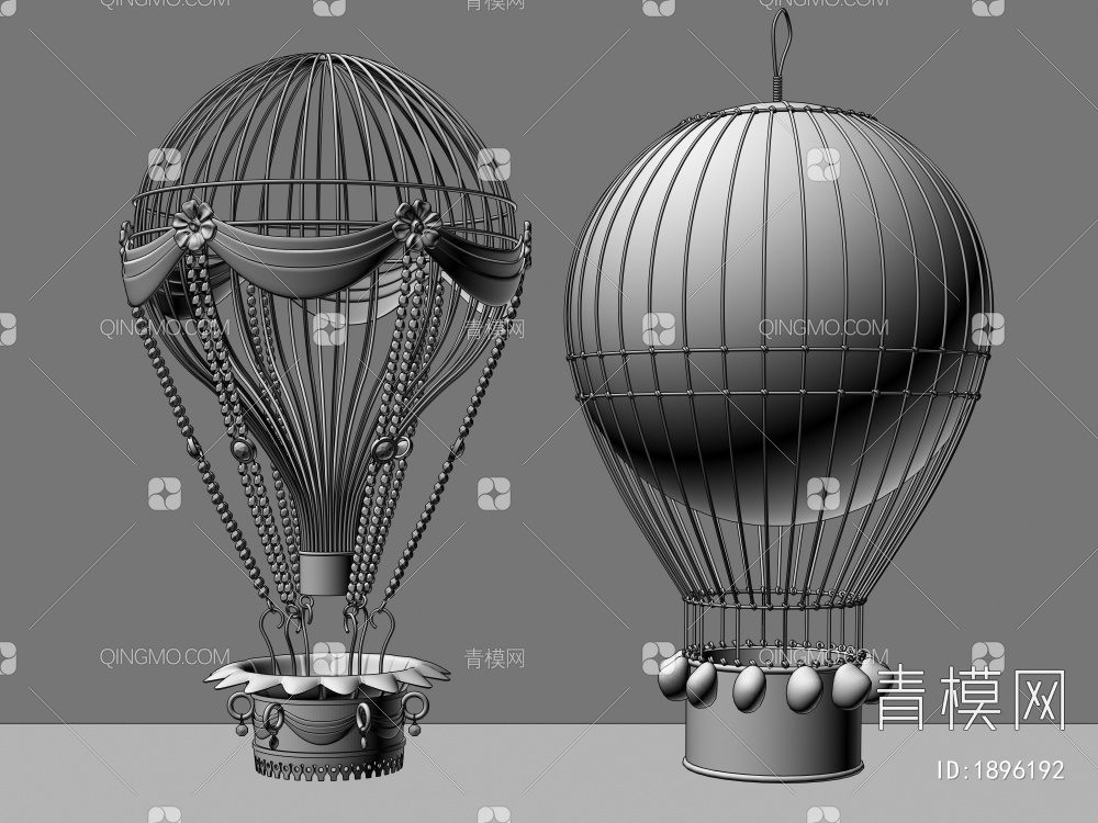 热气球装饰3D模型下载【ID:1896192】