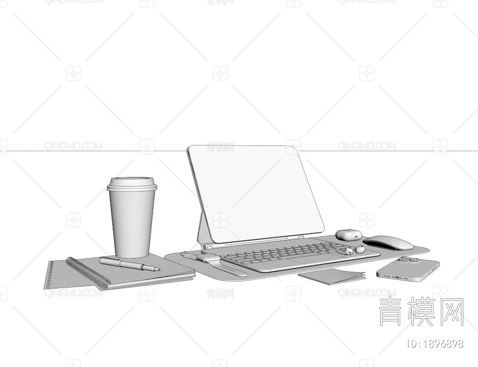 平板电脑 笔记本电脑3D模型下载【ID:1896898】