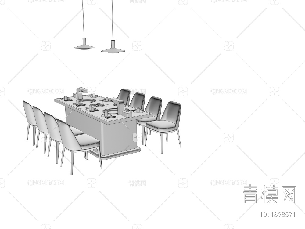 餐桌椅3D模型下载【ID:1898571】