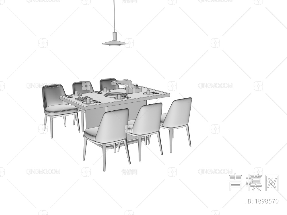 餐桌椅3D模型下载【ID:1898570】
