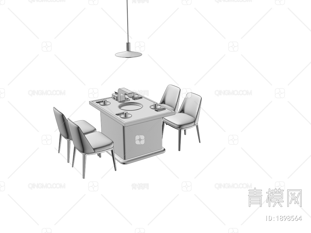 餐桌椅3D模型下载【ID:1898564】