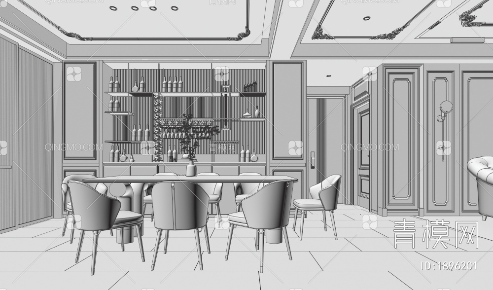 家居餐厅3D模型下载【ID:1896201】