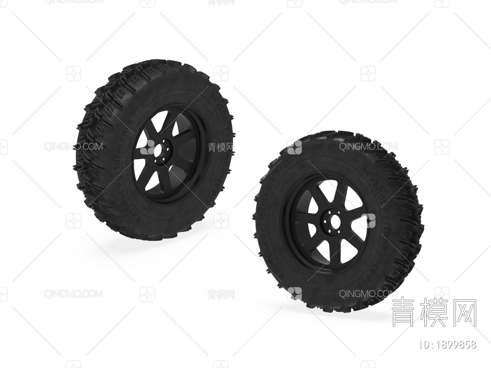 交通备件 汽车轮胎3D模型下载【ID:1899858】