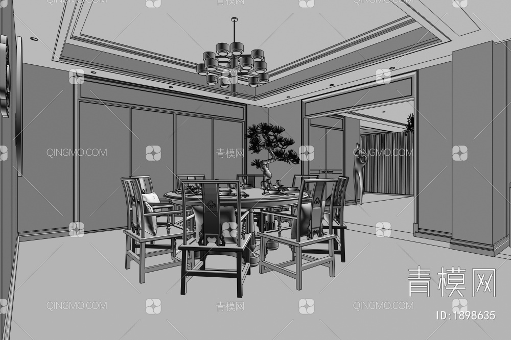 餐厅3D模型下载【ID:1898635】