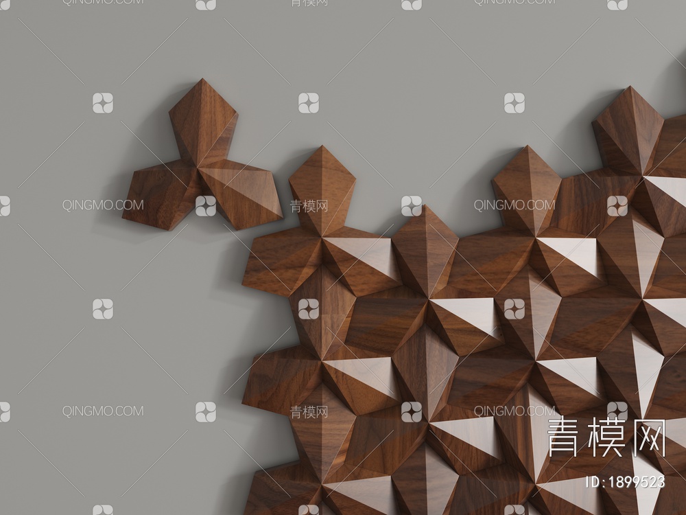立体造型背景墙  几何立体造型3D模型下载【ID:1899523】