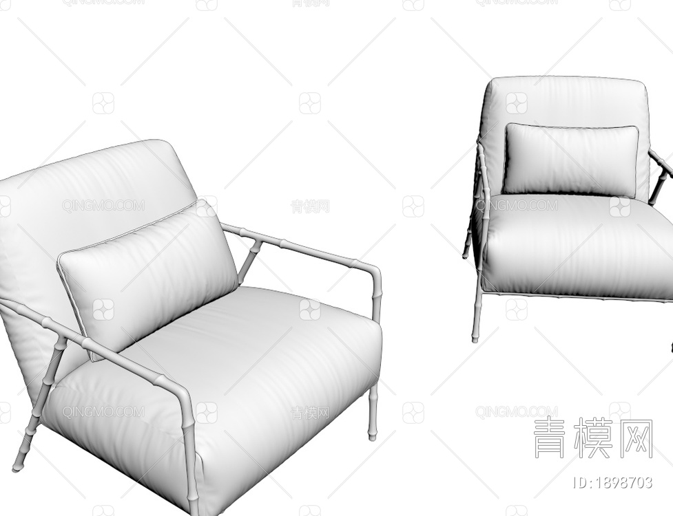 休闲沙发椅3D模型下载【ID:1898703】