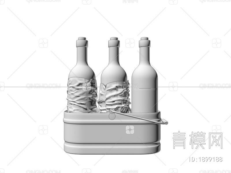 食物 饮料 铁皮做旧包装红酒3D模型下载【ID:1899188】