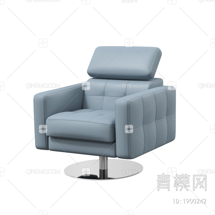 单人沙发 休闲椅 办公椅3D模型下载【ID:1900242】