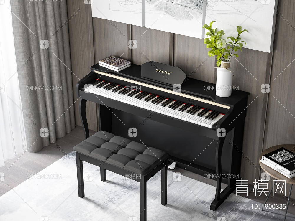 钢琴3D模型下载【ID:1900335】