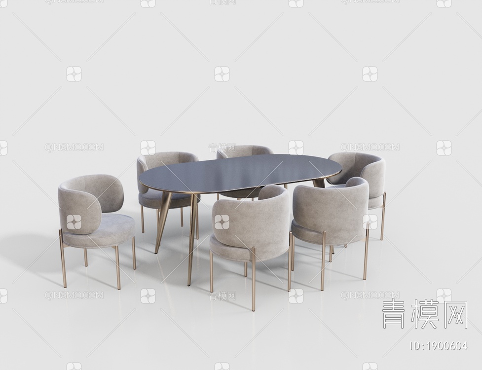 餐桌椅3D模型下载【ID:1900604】