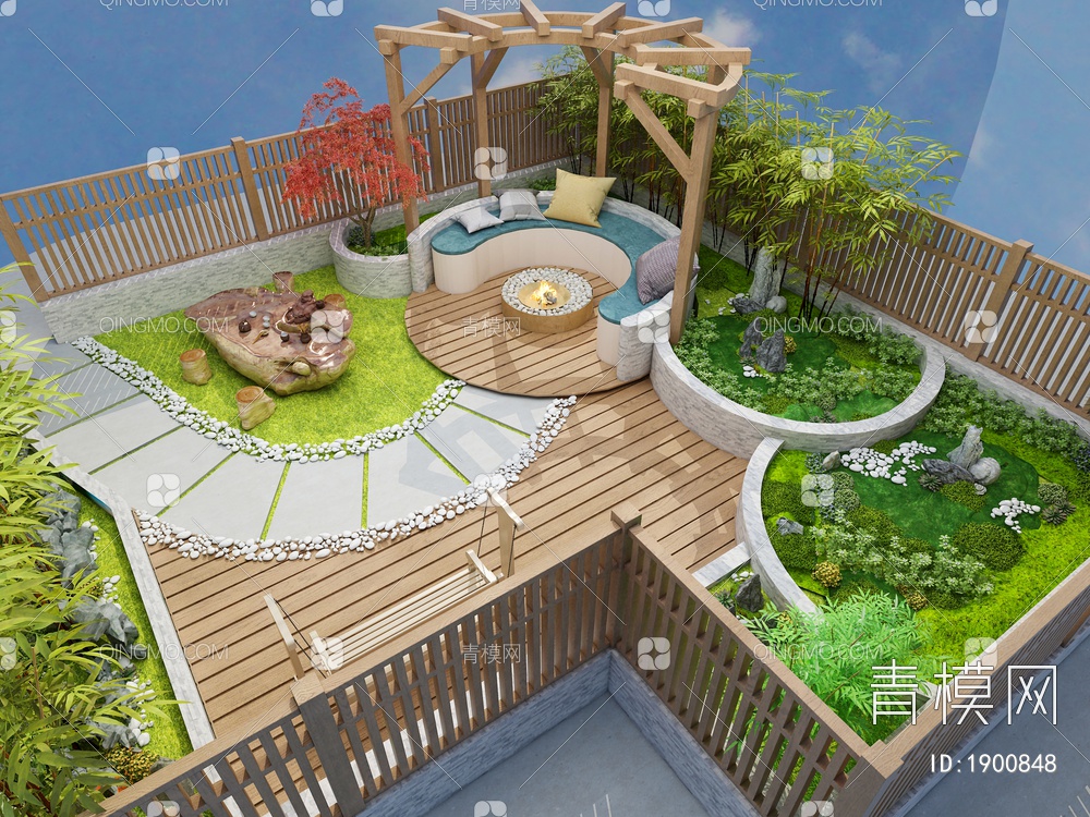 居家庭院3D模型下载【ID:1900848】