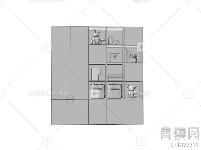 衣柜，儿童房，摆件3D模型下载【ID:1899329】