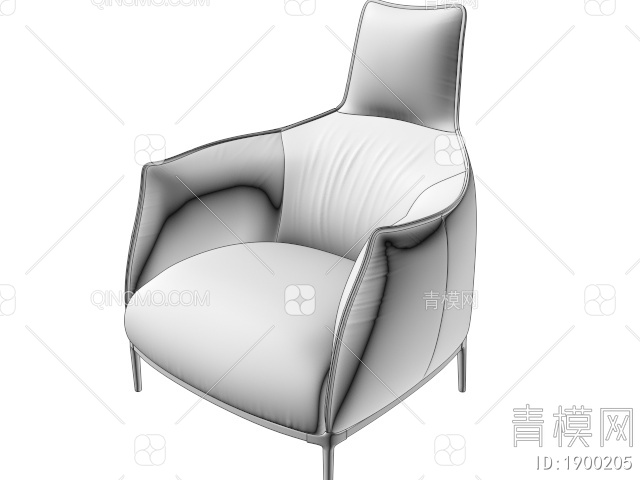 单人沙发3D模型下载【ID:1900205】