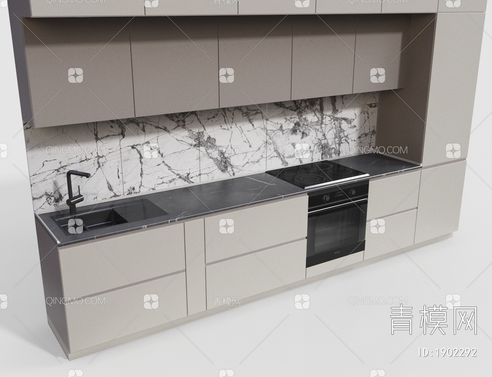 厨房 橱柜3D模型下载【ID:1902292】