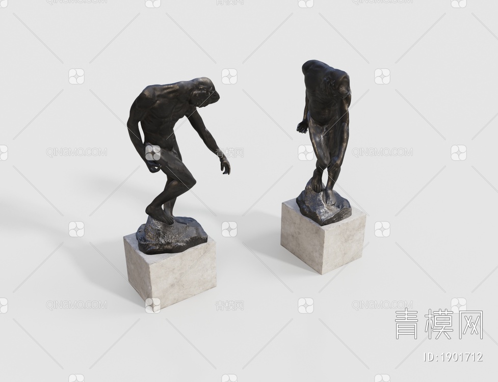 人物雕塑摆件3D模型下载【ID:1901712】