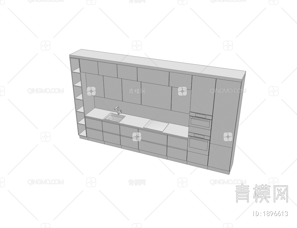 厨房橱柜3D模型下载【ID:1896613】