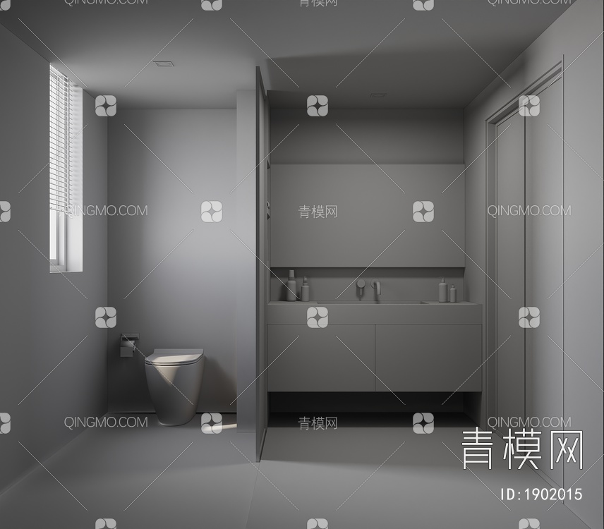 卫生间3D模型下载【ID:1902015】